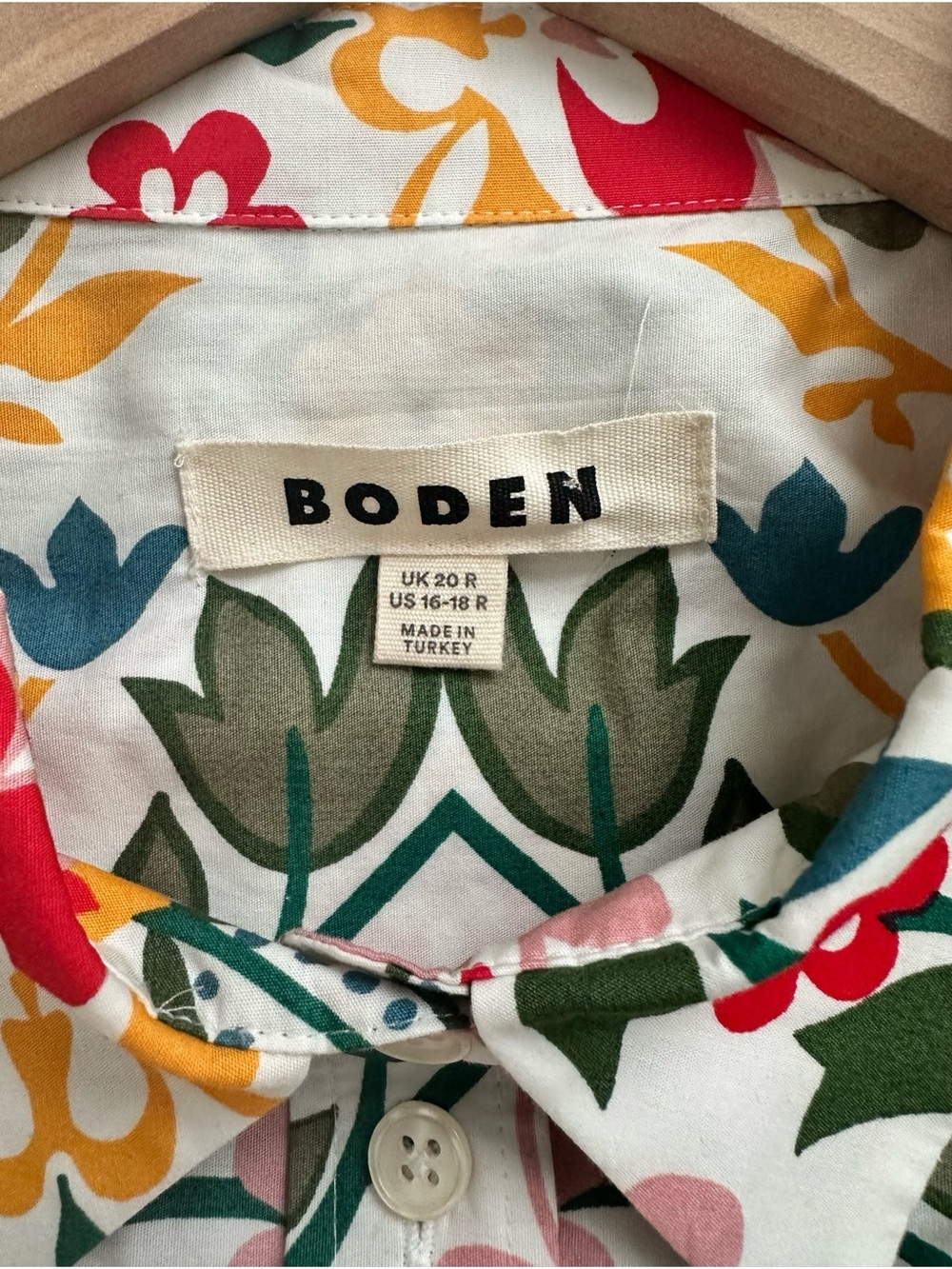 Boden Alexa Maxi Shirt Dress in Ivory Tulip Fusion. Size 16/18 - Picture 12 of 14